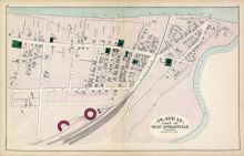 Plate 13, Conn River, Agawam River, James St, Church St, Springfield 1882